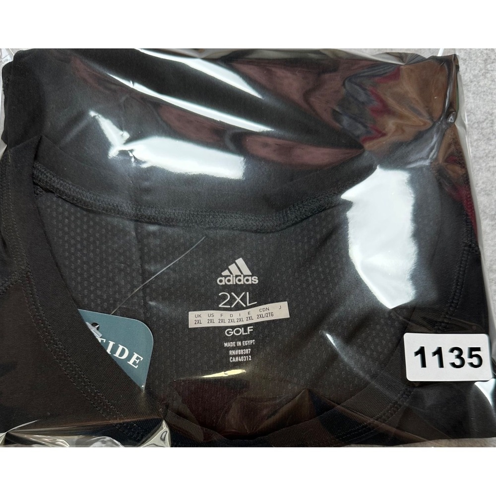 ADIDAS GOLF Men's Size 2XL Solid Black Performance Long Sleeve Shirt - Picture 9 of 9